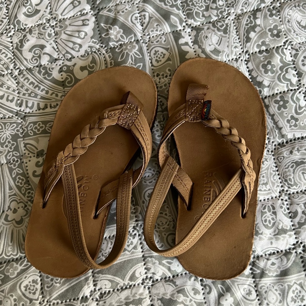 rainbow flip flops
